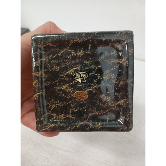 VTG Lavie Multicolor Ceramic Geometric Pattern Twisted Design Vase Art Decor - Picture 7 of 11